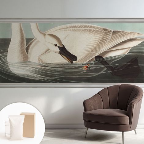 Papier peint intissé décoratif avec colle pour salon chambre et bureau Installation rapide Harmonie de la nature 250x104 cm (1/5)
