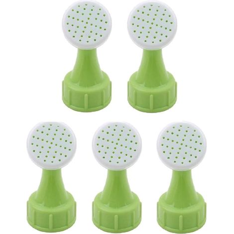 CCYKXA  5-teiliges Mini-Gießkannen-Set (grün), Flaschenaufsatz-Gießdüsen, Plastikflaschenverschlüsse, Gießkannen, für die Bewässerung von Gewächshäusern und Pflanzen im Innenbereich.