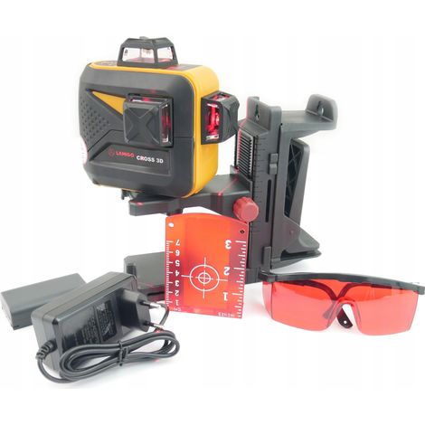 Livella laser multilinea a 360 gradi, croce 3D, raggio rosso (1/5)