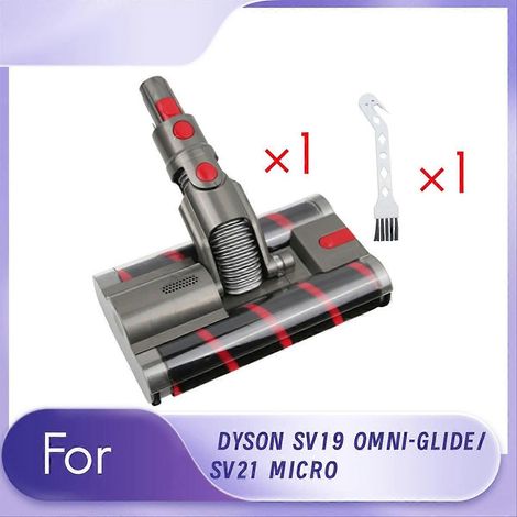 Pour SV19 OMNI-GLIDE/SV21 MICRO, tête d'aspirateur à double brosse rotative, remplacer la tête moteur à rouleau souple