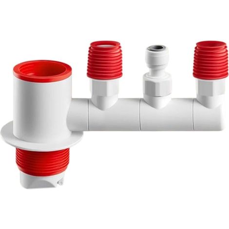 Raccord de tuyau d'évacuation rotatif à 360° - Double joint - Connecteurs anti-odeur pour évier, lave-linge, sèche-linge, balayeuse (1/5)