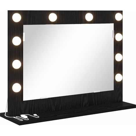 Miroir de vanité Rectangulaire Chêne noir 60 x 45 x 18 cm