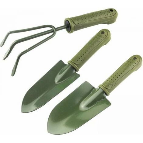 3Pcs Gardening Tool Shovel Set, Garden Potting Tool with Plastic Handle, Mini Garden Hand Tool Rake Shovel, Planting, Flowering, Loosen Soil, Outdoor Garden Tool (1/5)