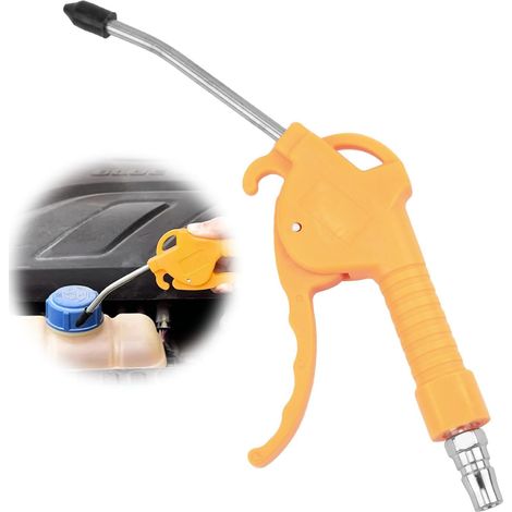 Professionelle Druckluft-Ausblaspistole – Made in Italy, Aluminium-Verlängerung, 1/4-Zoll-EU-Anschluss, Max. Druck 12 BAR, Ideal für die Werkstatt