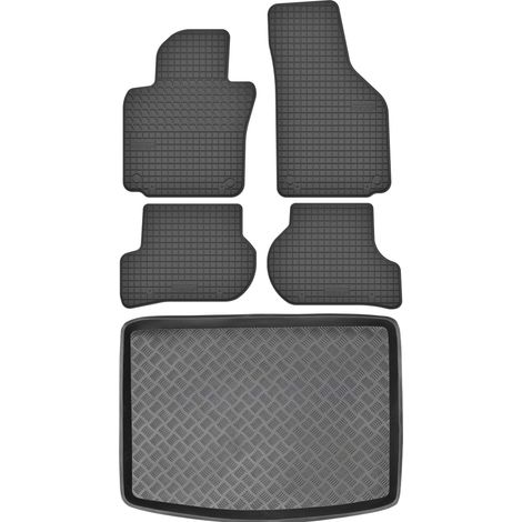 Set di tappetini in gomma per auto e tappetino per bagagliaio per Seat Altea Hatchback dal 2004 al 2015.