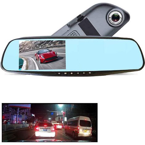 Andowl - Fotocamera Per Auto Specchio Touch Full Hd 5" Guida Con Doppio Obiettivo Qy-4500 - (1/5)