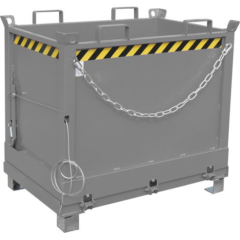 Bauer Klappbodenbehälter FB 750, lackiert, Mausgrau