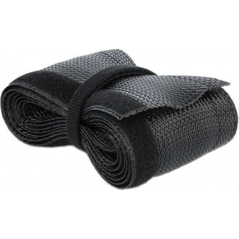 Manguera trenzada con cierre de velcro delock 5 mx 32 mm negro (1/2)