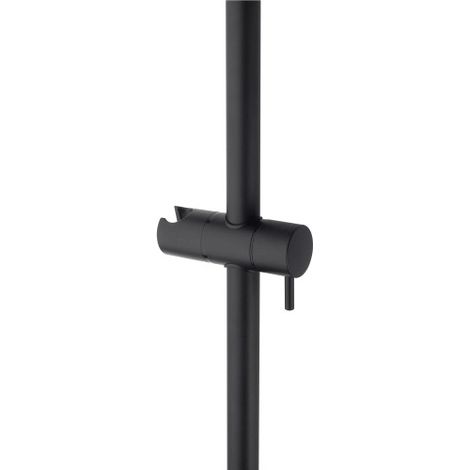 Barre de douche en laiton avec supports muraux noir mat BLACK & WHITE - BOSSINI D74000073 (1/2)