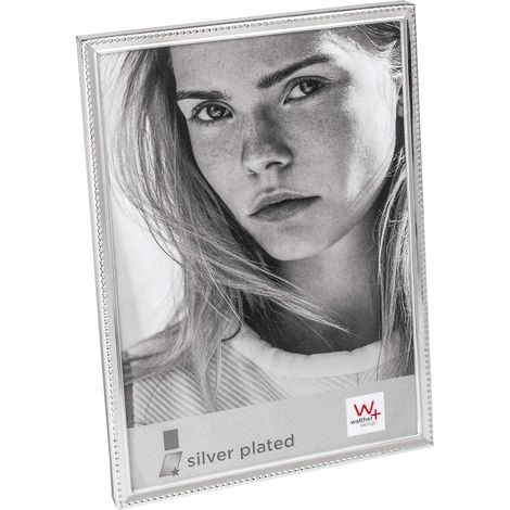 cadre photo argent 10 x 15 cm argenté véritable avec protection anti-taches cadre portrait (1/3)