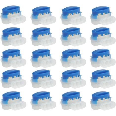20 Stück mit Harzgel gefüllte Kabelverbinder, wasserdichter Kabelverbinder, 3-adrige Klemme für Rasenroboter, Outdoor, Garten und Auto (1/5)
