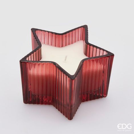 EDG Enzo De Gasperi Candela Stella H 8 Cm D 13,5 Cm Berry Fruit Polybag Regalo