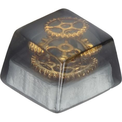 Touches en résine faites à la main, résistantes à la corrosion, accessoires universels pour clavier mécanique (engrenage noir)
