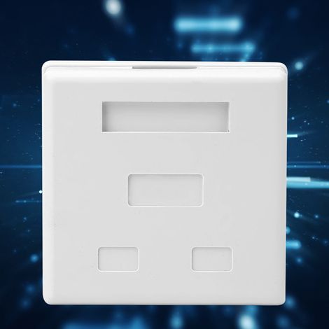 Boîtier de module réseau double port de bureau Cat.6 Cologne-6 blindé RJ45-8P8C intégré (1/5)