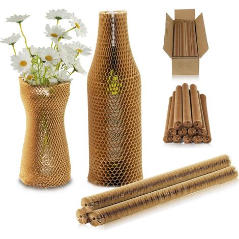 12 Pack 35cm Brown Honeycomb Paper Bubble Mailers for Protective Packaging Packing Materials (1/5)