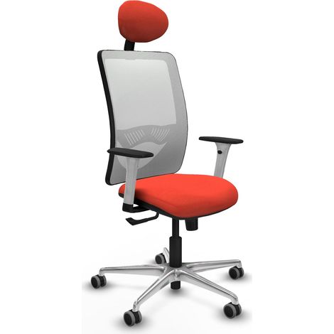 Chaise ergonomique piqueras y crespo Zulema blanc aluminium mousse (1/2)
