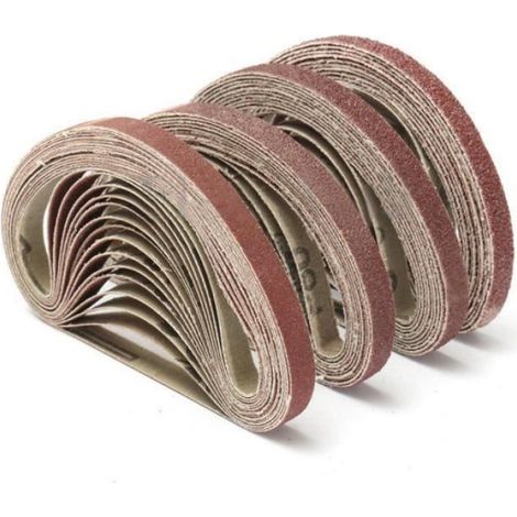 Letouch 50Pcs bande abrasives pour Ponceuse à bande 10x330mm (120#) (1/2)
