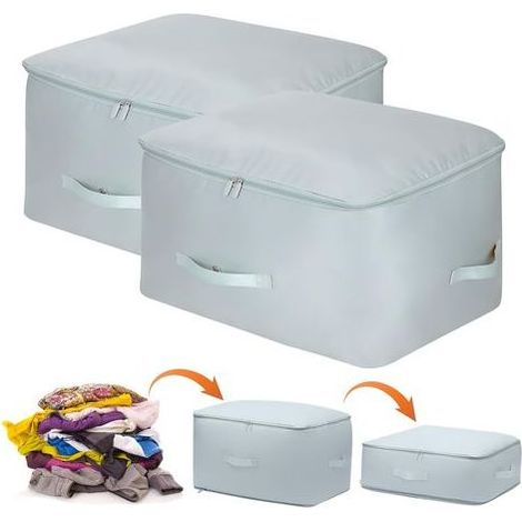 Lot de 2 organisateur auto compression,54 x 42 x 30 cm et 54 x 42 x 50 cm rangement valise organisateur d'auto-compression organisateur auto compressant sac auto compressi (1/4)