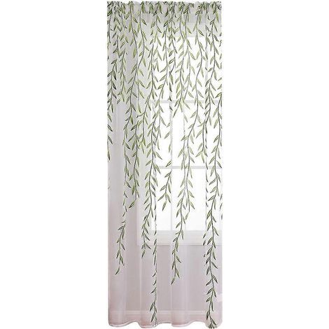Voilage élégant pour fenêtre, rideau transparent pour chambre ou salon-260x140cm (1/3)