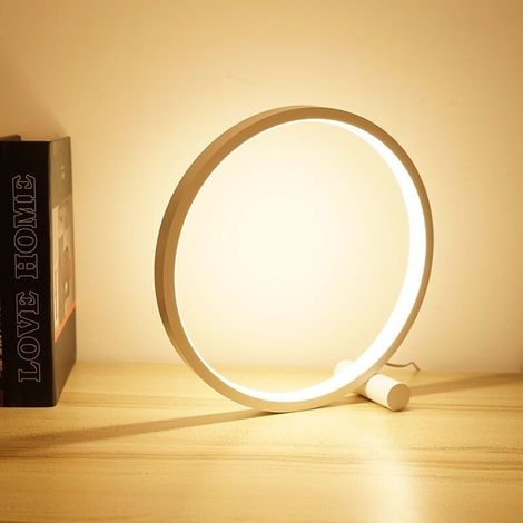 Lampe de Chevet Led Lampe de Table Anneau Tactile Intensite Variable,Lumiere Chevet Chambre 3 Couleurs Dimmable (1/5)