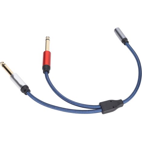 3,5-mm-Klinkenbuchse auf zwei 6,35-mm-Klinkenstecker-Audiokabel für Verstärker und Mischpult