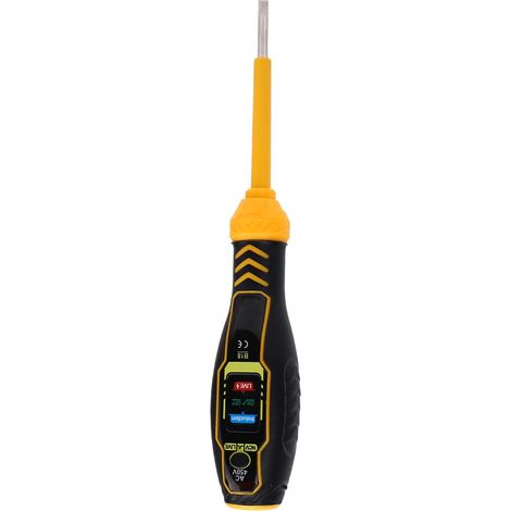 Tester di tensione con cacciavite, tester elettrico ABS con indicatori LED a 3 colori per test di cavi sotto tensione e continuità, rilevatore NCV compatto per uso domestico (1/4)