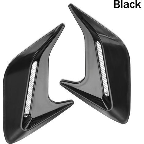 (WG04-Noir) 1 paire d'ailettes de requin en fibre de carbone pour capot, accessoires de décoration et de modification automobile (1/5)