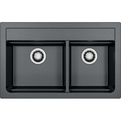 Alveus Atrox - Granitspüle 79x50 cm, Quick-Close, carbon 1149219 (1/2)