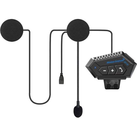 Oreillette Moto Bluetooth de Casque, Écouteurs de Moto avec Système de Communication Mains Libres et Fonction de Rèduction du Bruit (1/5)