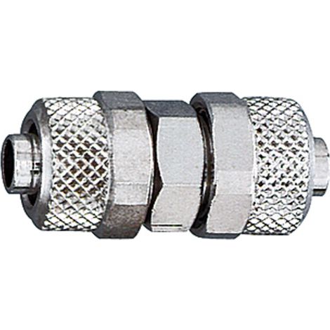 Riegler Gerade Verbinder, für Schlauch 12/10 mm, SW 17, Messing vern. (1/3)