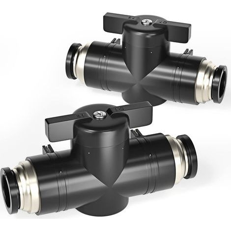 Kugelhahn, Kunststoff und Kupfer, Luftmengenregelung, 0–145 psi, für pneumatische Systeme (1/5)