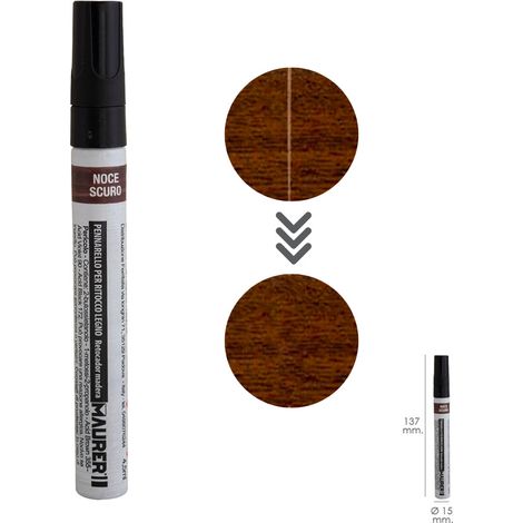 Rotulador Profesional Retoque Madera Color Nogal Oscuro