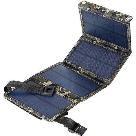Faltbares 20-W-Solarpanel, wasserdichtes USB-Ladegerät (IPX5) für Camping, Wandern und Outdoor-Geräte (1/5)