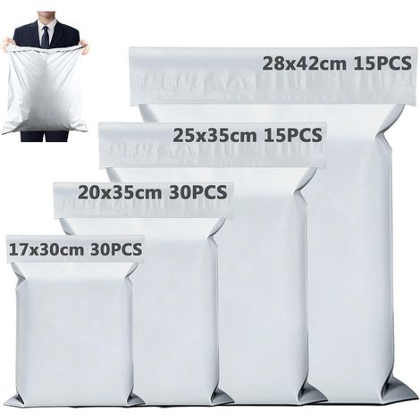 90 Pièces Sac Vinted Lot de Quatre Sacs D’expédition Emballage Colis Vinted Imperméable Enveloppe Plastique Expedition Auto-Adhésif Pochette Envoie Colis pour Textiles Et Boîtes À Chaussures (1/5)