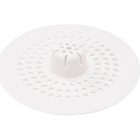 Grilles d'évacuation rondes pour douche, salle de bain et cuisine (blanches), 13,5 cm x 2 cm, lot de 12 (1/5)