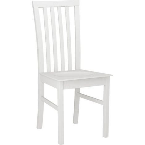 Silla Victorville 159, Blanco, 93x43x40cm, Madera, De madera, Muebles ya montados