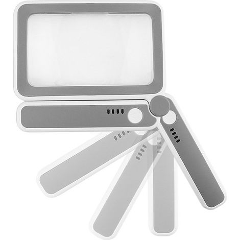 Loupe - Éclairage LED - Pliable - Grossissement x4 - 1 pièce - Pour les personnes âgées et malvoyantes