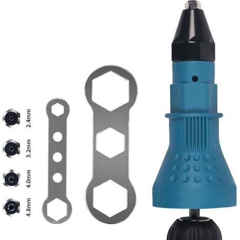 Rivet Drill - Cordless Rivet Drill Adapter, Professional Electric Rivet Gun Accessories, Insertion Tool (1/3)