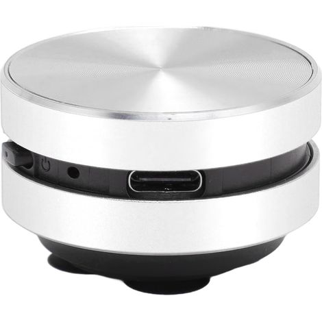 Mini altoparlante Bluetooth portatile con ventosa - Suono stereo con bassi profondi, conduzione ossea, lettore musicale creativo per bagno ed esterno, colore argento (1/5)