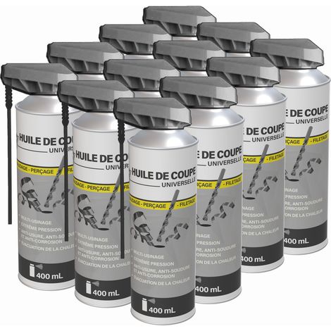 Méduze - 12 huiles de coupe en aérosol 400mL - Universelle - Professionnelle (1/5)