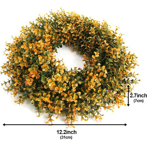 Ghirlanda natalizia decorativa - 31x31x7 cm - arancione (1/2)