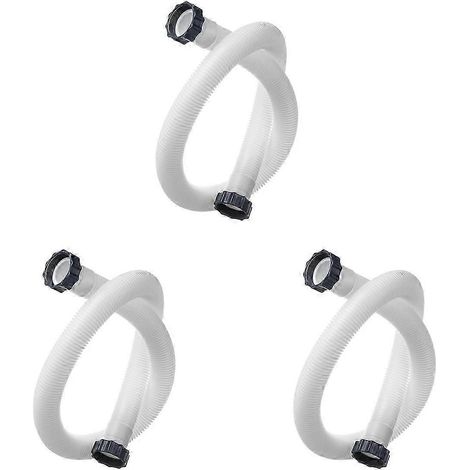 Tuyau de rechange pour pompe de piscine de 1,5 pouce, en polyéthylène étanche, compatible avec tous les modèles, raccord à bouton sans outil, lot de 3 - Compatible avec le modèle 29060E (1/5)