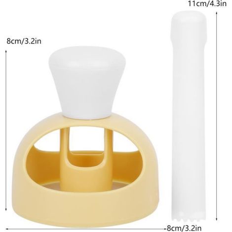 Moule de cuisson - - Donut Maker - Plastique - Jaune - 8x8 cm (1/3)