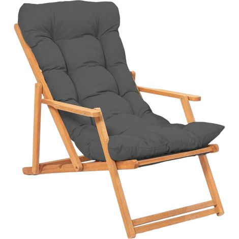 Chaise d'extérieur Stintino, dossier inclinable, une chaise, marron (1/5)