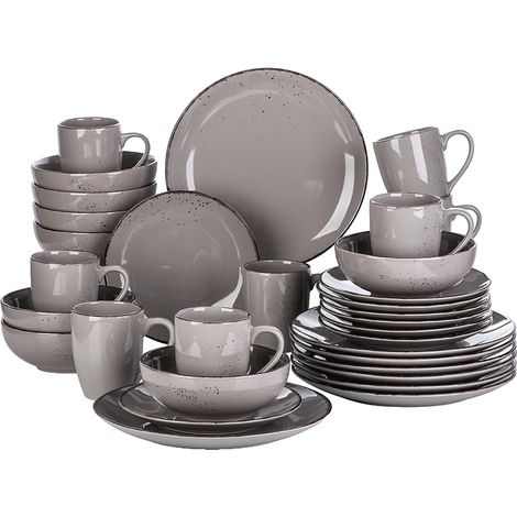 48-teiliges rundes Geschirrset im Vintage-Design (1/2)