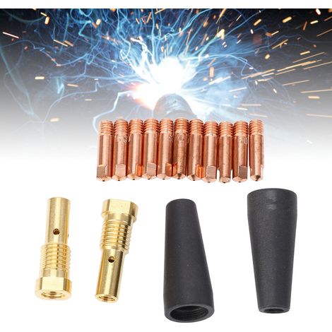 Kit de 15 têtes de buse de soudage sans gaz K3493-1 avec électrode de 0,035 pouce, compatible avec Century FC90/80GL Forney Easy Weld Titanium Easy Flux Lincoln Craftsman Chicago Electric (1/5)