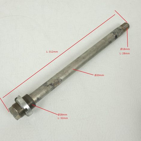 [GEBRAUCHT] Vorderradachse original für Motorrad 312mm x Ø20 x Ø18 x Ø28 (1/3)