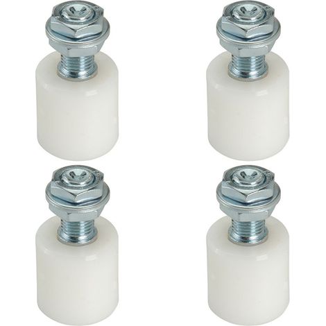 Metalideal  Lot de 4 olives de guidage supérieures Nylon standard - 40 x 60 mm