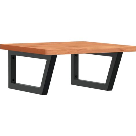 Maison Exclusive - Waschbeckenregal Wandmontage Stahl und Massivh