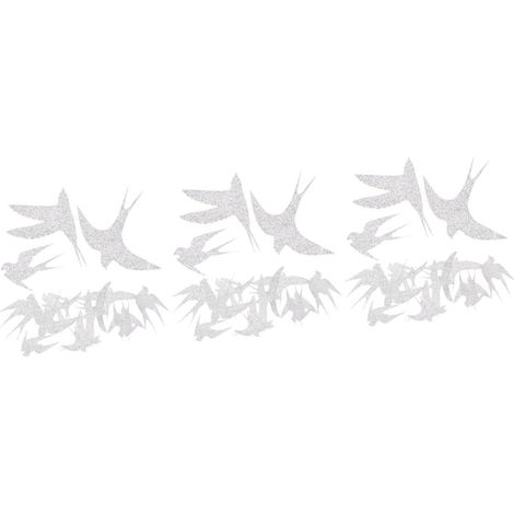 Lot De 3 Autocollants Amovibles Pour Fenêtre Anti-collision Anti-oiseaux Statiques Pour La Maison 20 Feuilles X 3 (1/5)